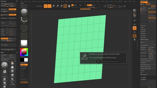 039 ZBrush 2021 MicroPoly vs MicroMesh