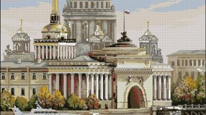 Вышивка "Адмиралтейская набережная "