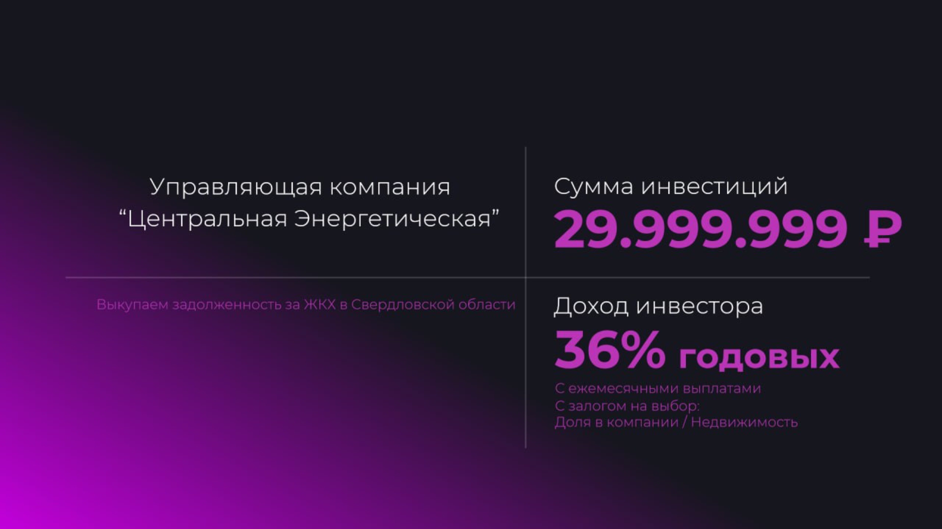 Презентация УК «Центральная Энергетическая» (для инвесторов) 2025 год.