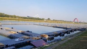 Монтаж пластиковых понтонов в рамках фестиваля Круг Света 2018 на гребном канале