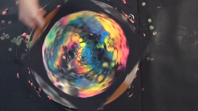 Fluorescent Series #1 - Neon Flip Cup - Acrylic Pour Painting - Lesson Learned - Fluid Art