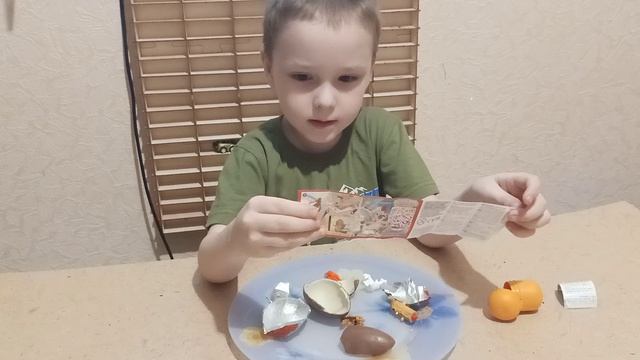 Распаковка Киндер-сюрприза "Дятел"