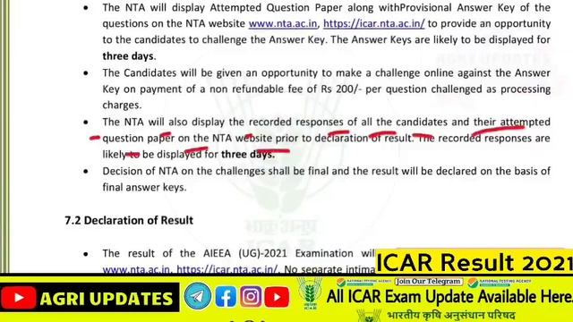 ICAR RESULT 2021 | ICAR RESULT KAB AAYEGA | ICAR UG 2021 ANSWER KEY | ICAR 2021 | AGRI UPDATES ‼️