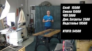 Стол река. Часть 3. Сколько всё стоит и за сколько его продавать.