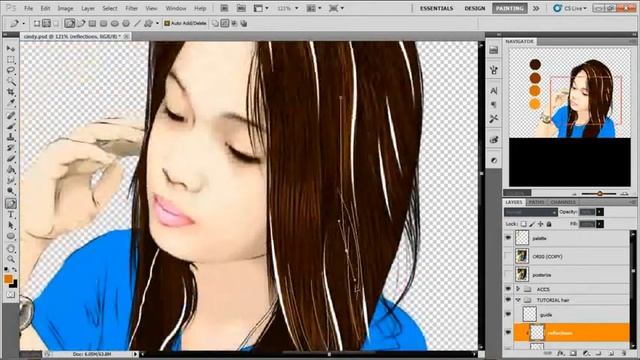 tutorial buat rambut versi vektor Photoshop CS5 смотреть онлайн