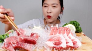 기름이 좔좔 참치회 먹방 참다랑어 배꼽살,뱃살,뽈살 리얼사운드 먹방 ASMR RAW TUNA MUKBANG EATING SOUNDS NO TALKING | NAJIN