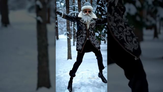 Клевый брутальный Дед Мороз отжигает #дедмороз2025 #новыйгод2025 #танцытанцы