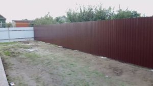 Сделал заказчику 3 стороны забора  от соседей . 60 МЕТРОВ .