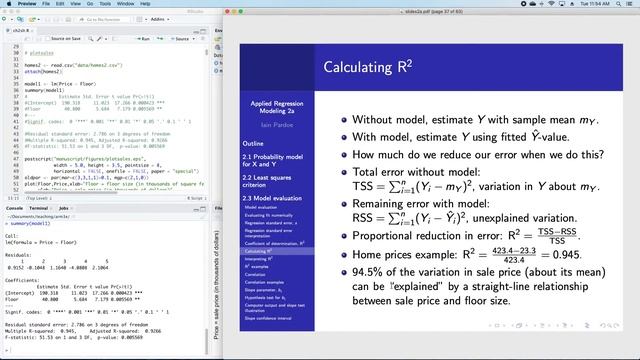 Applied Regression Modeling 2.3b: Simple linear regression R-squared