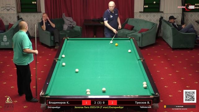 ВЛАДИМИРОВ КОНСТАНТИН v ТРЕСКОВ ВИКТОР | Золотая Лига | 7 Этап | ЕКАТЕРИНБУРГ 2024 смотреть онлайн