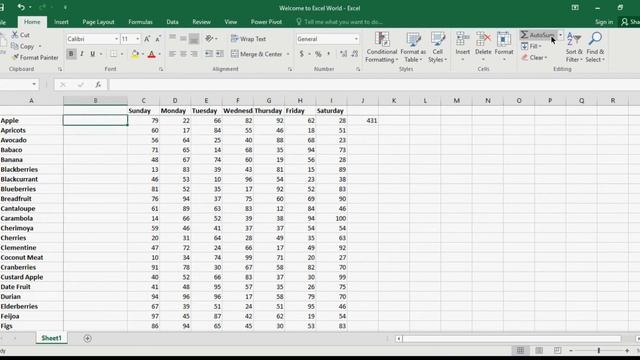 Excel - AutoSum, Sum, Count, Max and Min - MS Excel Tutorial in Tamil - Session 14