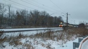 Электропоезд ЭП2Д-0113 ЦППК станция Яхрома 25.11.2022