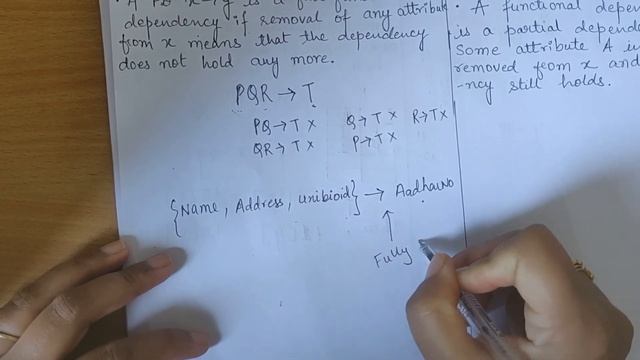 Full Functional Dependency and Partial Functional Dependency in DBMS