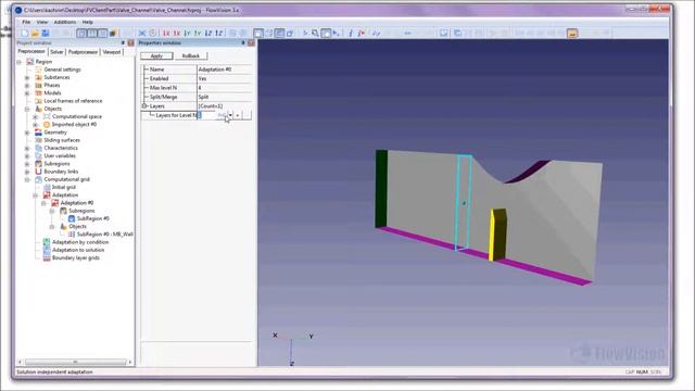 FSI tutorial FlowVision - Abaqus (FV 3.10.01 - ABQ 6.14-4)