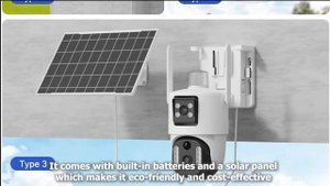 New V380pro BP5-4G Double lens Dual View Outdoor Solar PTZ Camera Features.
