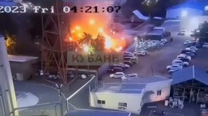 ⚡Кадры падения украинского беспилотника в Краснодаре #бпла #атака #краснодар @kuban24