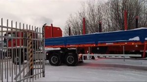 Отгрузка бортового полуприцепа г. Сургут