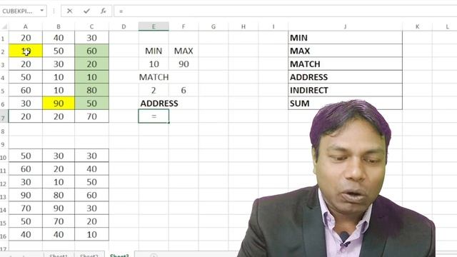 sum using indirect formula in excel | MIN | MAX |MATCH |ADDRESS |INDIRECT| excel | formula