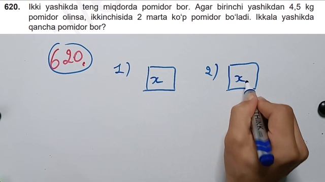 5-sinf matematika 2-qism 7-bobni takrorlashga doir masalalar 619-621 misollarning to'liq javoblari смотреть онлайн