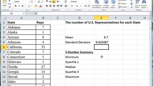 Measures of Center and Spread on Excel смотреть онлайн