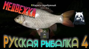 🎣РУССКАЯ РЫБАЛКА 4🎣 МЕДВЕЖКА🎣 ЖИРНЫЙ КАРАСИК🐟