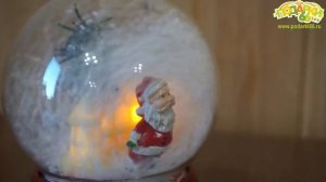 Шар "Новогодняя метель", со светом и музыкой