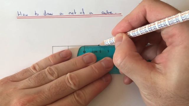 How To Draw The Net Of A Cube (As A Cross Of 6 Square Faces) смотреть онлайн