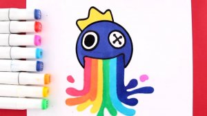 Рисуем БЛЮ синего монстра из Rainbow Friends | Радужные Друзья