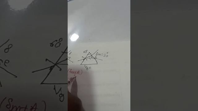 The minimum deviation produced by a glass prism of angle 60° is 30°. If the velocity of light in... смотреть онлайн