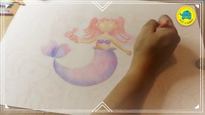 Miss Mon教室- ❤水溶性蠟筆繪畫示範 - 美人魚🧜♀️ @Artco Gallery