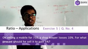 Ratio-Applications | What is Gain Percent?, Gain Amount? | Ex 5 Q 3-4 | 7th Class Maths Answers AP