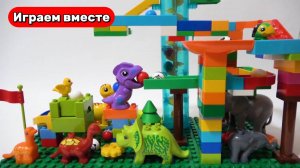 Развивающий конструктор для детей ! Играем в динозавров ! Видео для детей
