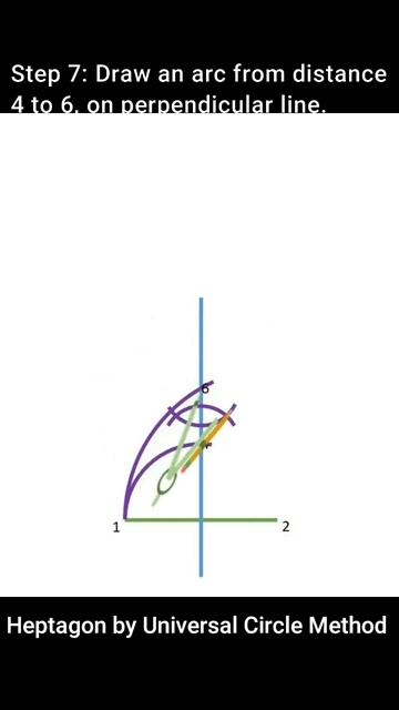 Heptagon by Universal Circle Method #engineering #drawing #geometry #gtu #angle #arc #heptagon смотреть онлайн