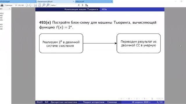 Семинар, 16 апреля, И. Д. Левин, группа 1912, часть 1 смотреть онлайн