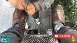 ASMR Shoe Shine 👴👴👴 RESTORE my Shoes with fire- Changing COLOR #asmr #shoeshine