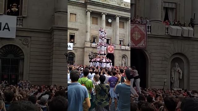 Барселона, Ла Мерсе, живые пирамиды. 23.09.2017 смотреть онлайн