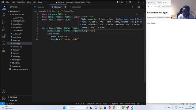 Building a Recommender and  Search App with Django and Vector Database - Search Part 1