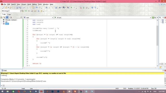 2. CPP Algorithm Assignments | Print Stars Pattern reverse