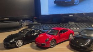 Обзор моделей Porsche 911 Carrera S (991) в масштабе 1/24 от Bburago, Rastar и Welly