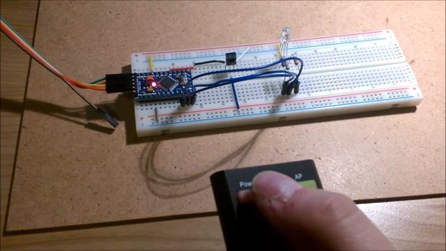 Arduino Pro Mini + IR Detector + RGB LED first test
