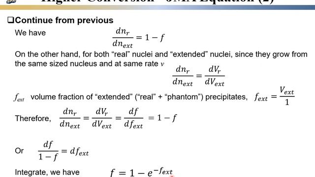 EMA5001 L23-03 Nucleation and growth kinetics by JMA equation