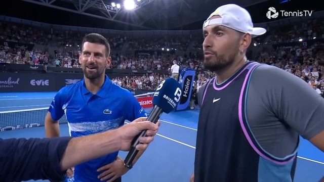 Novak Djokovic & Nick Kyrgios Reflect On Their Doubles | Brisbane 2025