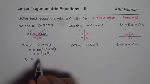 Solve 3 Trigonometric Equations Using Calculator Radian Measurements - EDEXCEL - GCSE - SAT смотреть онлайн