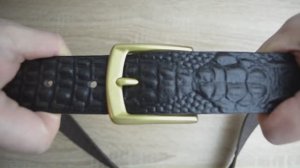 Мужской кожаный ремень ручной работы