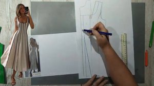 Моделирование. Летний сарафан 7-клинка, обработка кантом. Выкройка № 1584.