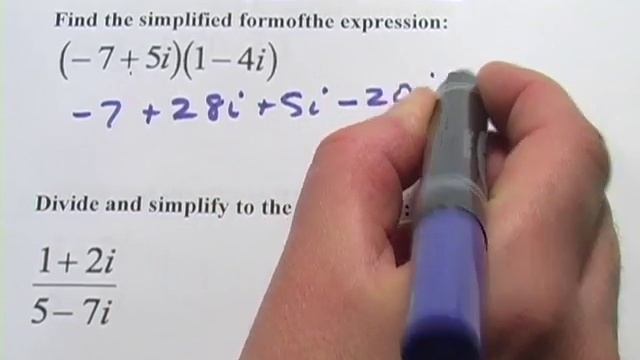 Complex Numbers: Adding, Subtracting, Multiplying, and Dividing