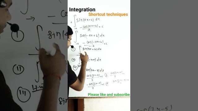 sin square (ax+b)dx integration #calculus #integration #biharboard#2024 #viral  #shortcut #class12
