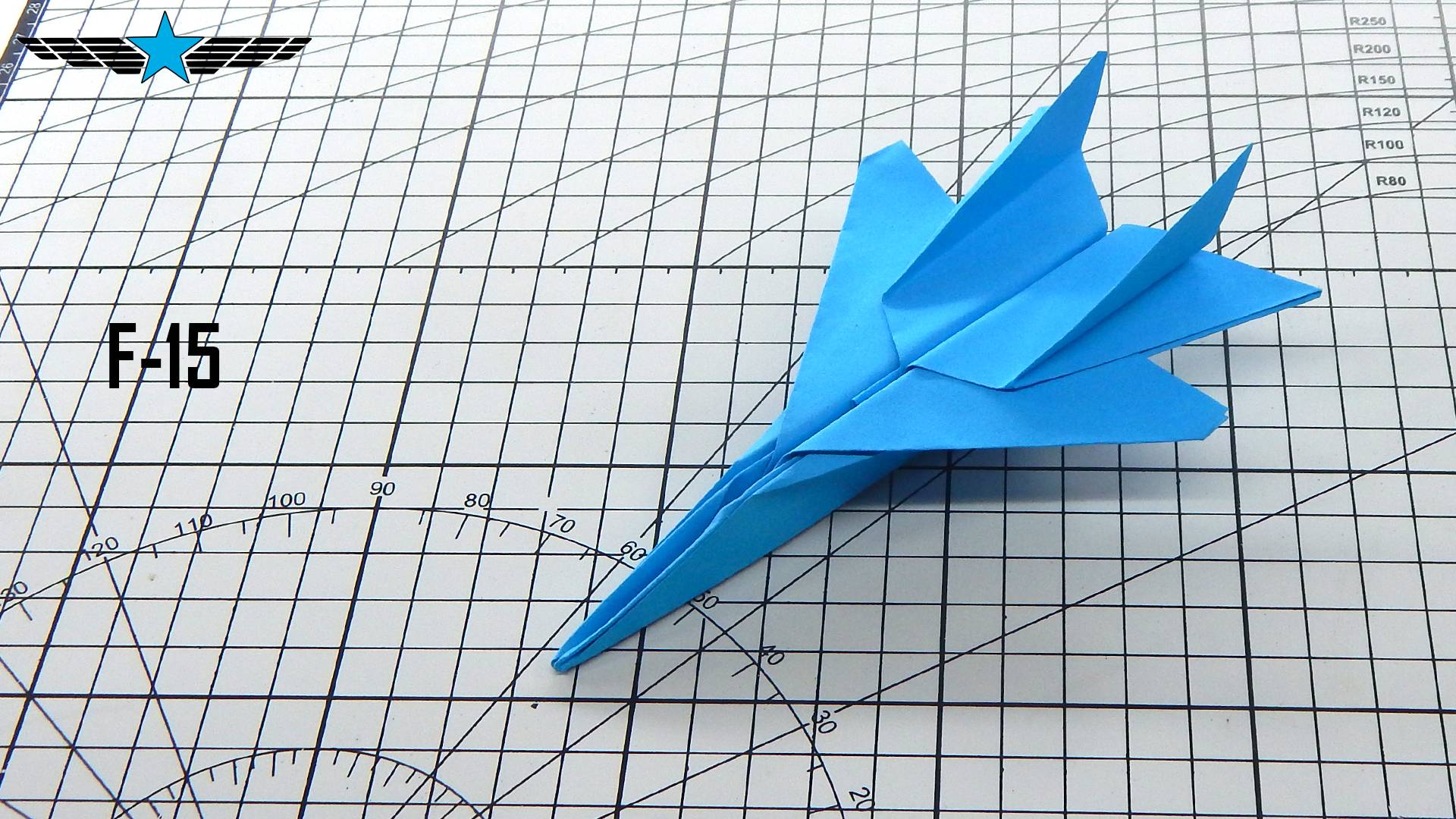 Как сделать истребитель F-15 Eagle из одного листа бумаги смотреть онлайн