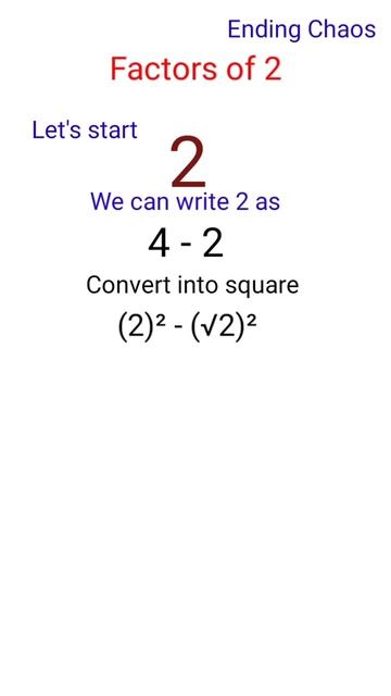99 % People thinks that you cannot factor 2 | #shorts #maths #mathshorts | Math shorts