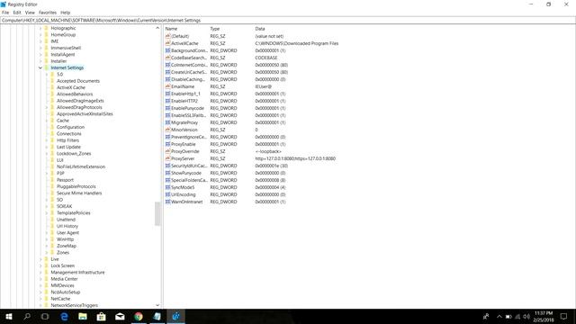 How to fix auto proxy configured on 127.0.0.1:8080 and LAN setting disabled